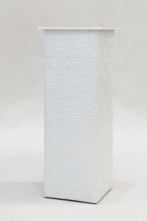 White Pressed Metal Plinth (L)