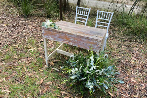 White-Wash Signing Table