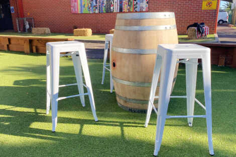 White Tolix Bar Stools