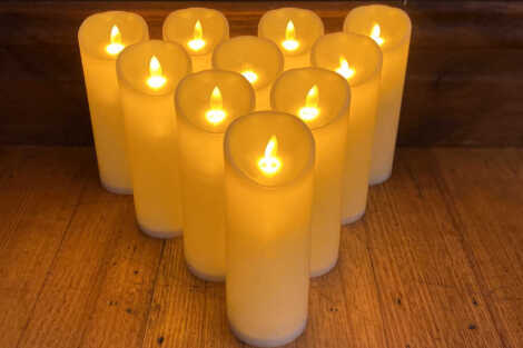 LED Pillar Candles - 20cm