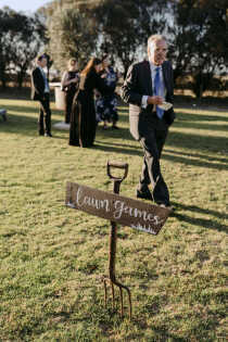 Lawn Games Garden Fork Sign