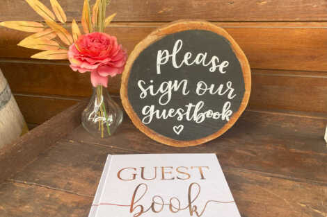 'Please Sign Our Guestbook' Rustic Sign 