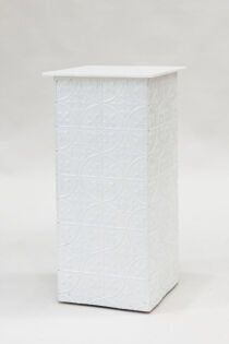 White Pressed Metal Plinth (M)