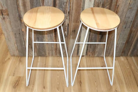 White Frame Bar Stool