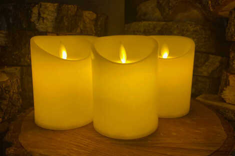 LED Pillar Candles - 10cm