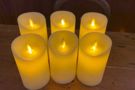 LED Pillar Candles - 12.5cm - 15cm