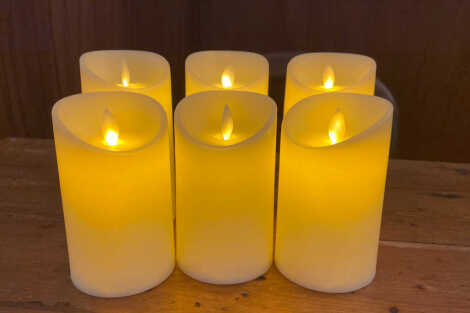 LED Pillar Candles - 12.5cm - 15cm