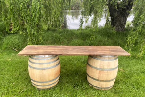 Rustic Wine Barrel Bar