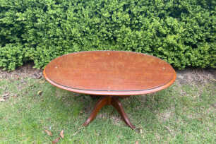 Wooden Oval Coffee Table - Clara