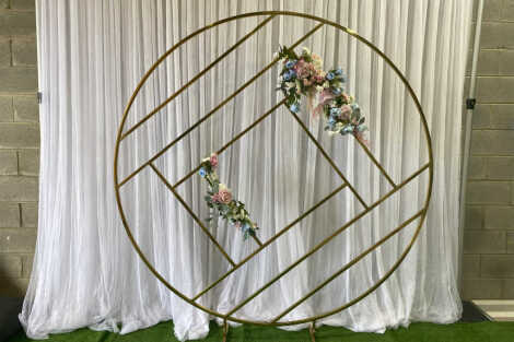 Round Gold Diamond Backdrop