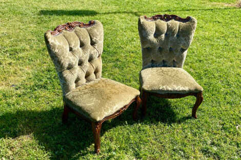 Baroque Dining Chair - Moss Green