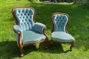 Vintage Ladies & Gents Chairs (Pair)