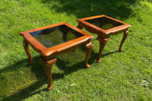 Glass Top Side Tables - June (pair)