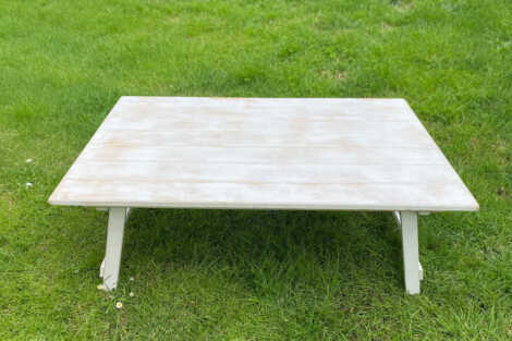 Low White Picnic Table