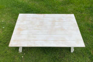 Low White Picnic Table