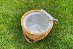 Round Wicker Insulated Picnic Basket