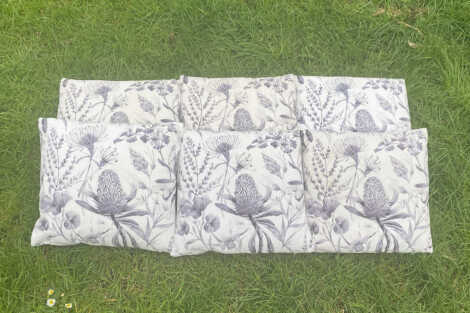 White & Blue Native Cushion - 40cm