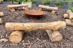 Wooden Log Seats