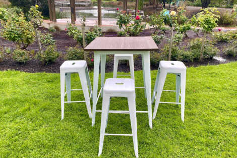 Tolix Bar Table with Stools