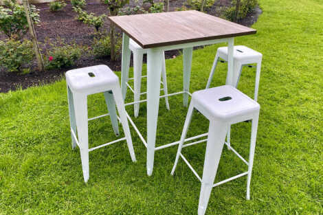 Tolix Bar Table with Stools