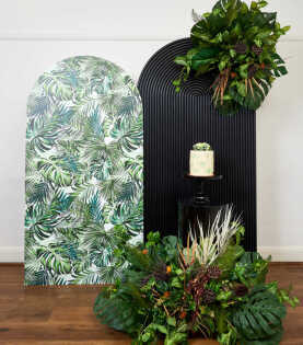 Tropical Jungle Backdrop + Florals Package
