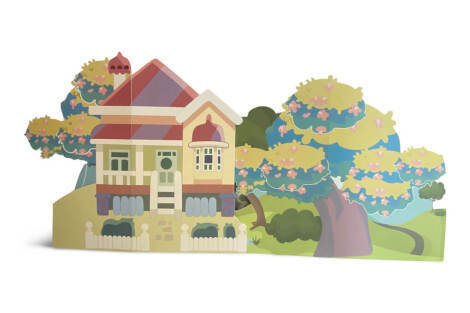 Bluey House Backdrop - 2 Piece Set