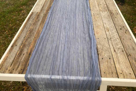 Dusty Blue Cheesecloth Table Runner